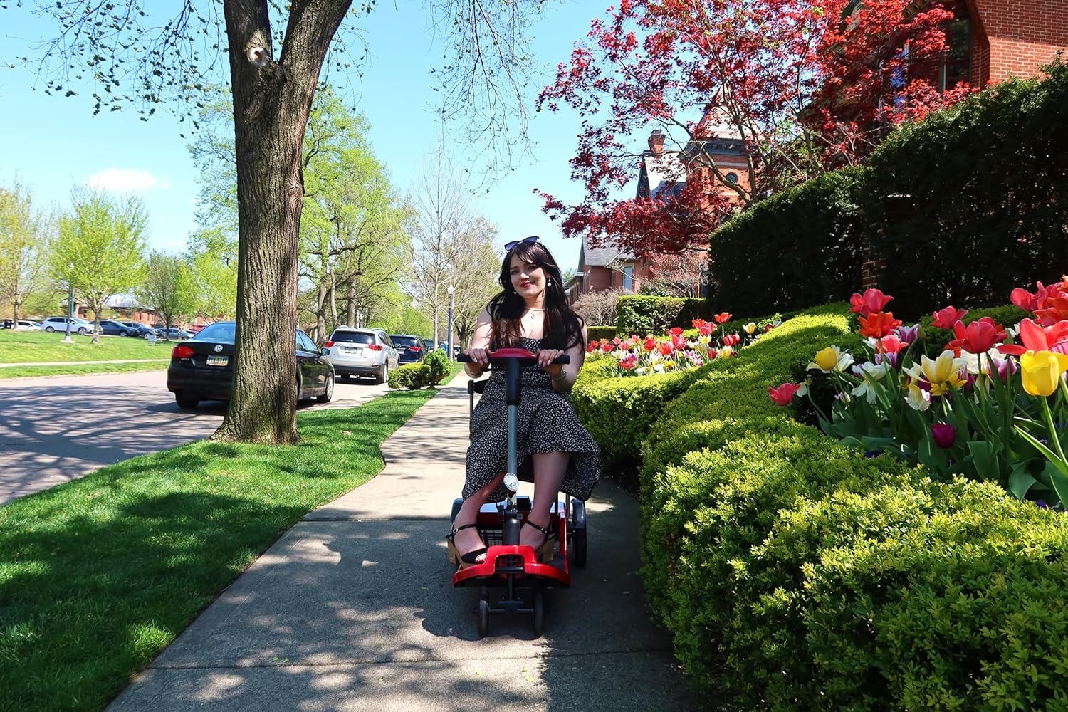 R3b-Mobility Scooters for Seniors Adults Ultra Lightweight Electric Powered Folding 4 Wheel Mobility Scooter with Headlight Cup Holder, Compact & Convenient for Travel Airline Approved, Blue