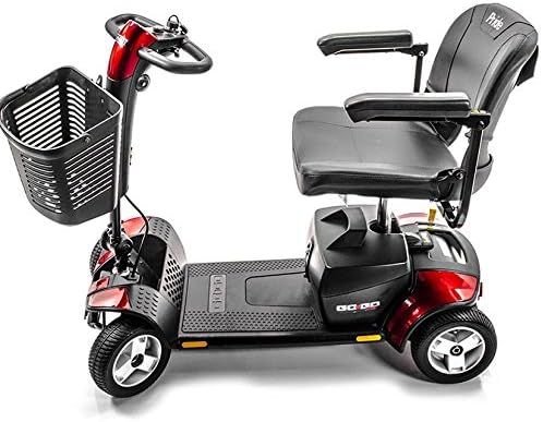 Pride Mobility S74 Go-Go Sport 4-Wheel Electric Mobility Scooter for Adults with Free Challenger Mobility Accessory