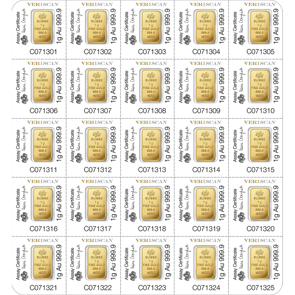Fortuna Gold Minted Bar - MULTIGRAM+25