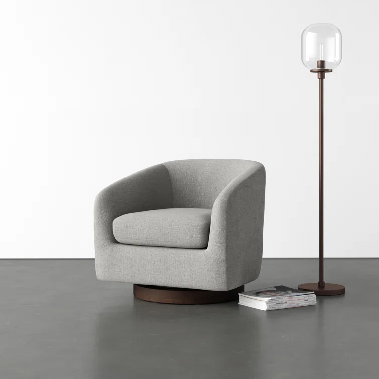 Bennett Upholstered Swivel Barrel Chair