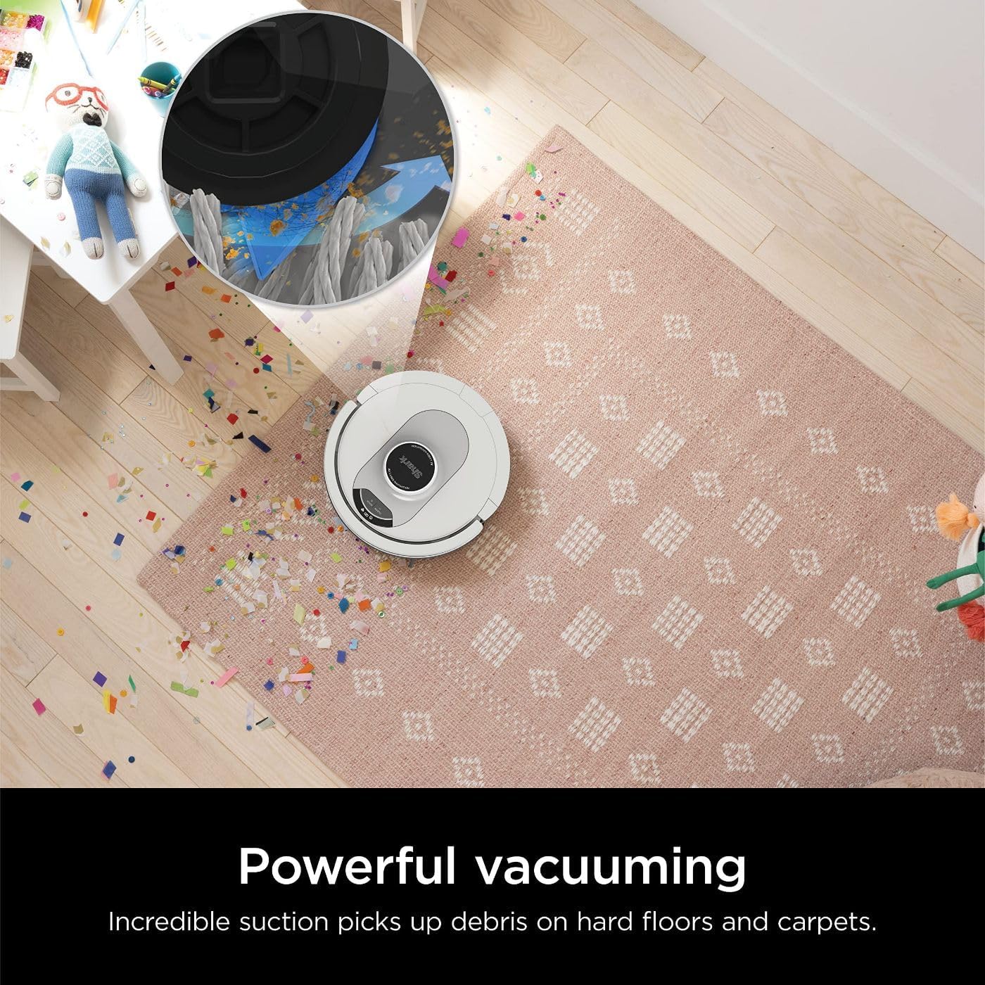 Shark RV1001AE IQ Robot Self-Empty XL, Robot Vacuum with IQ Navigation, Home Mapping, Self-Cleaning Brushroll, Wi-Fi Connected, Works with Alexa, Black