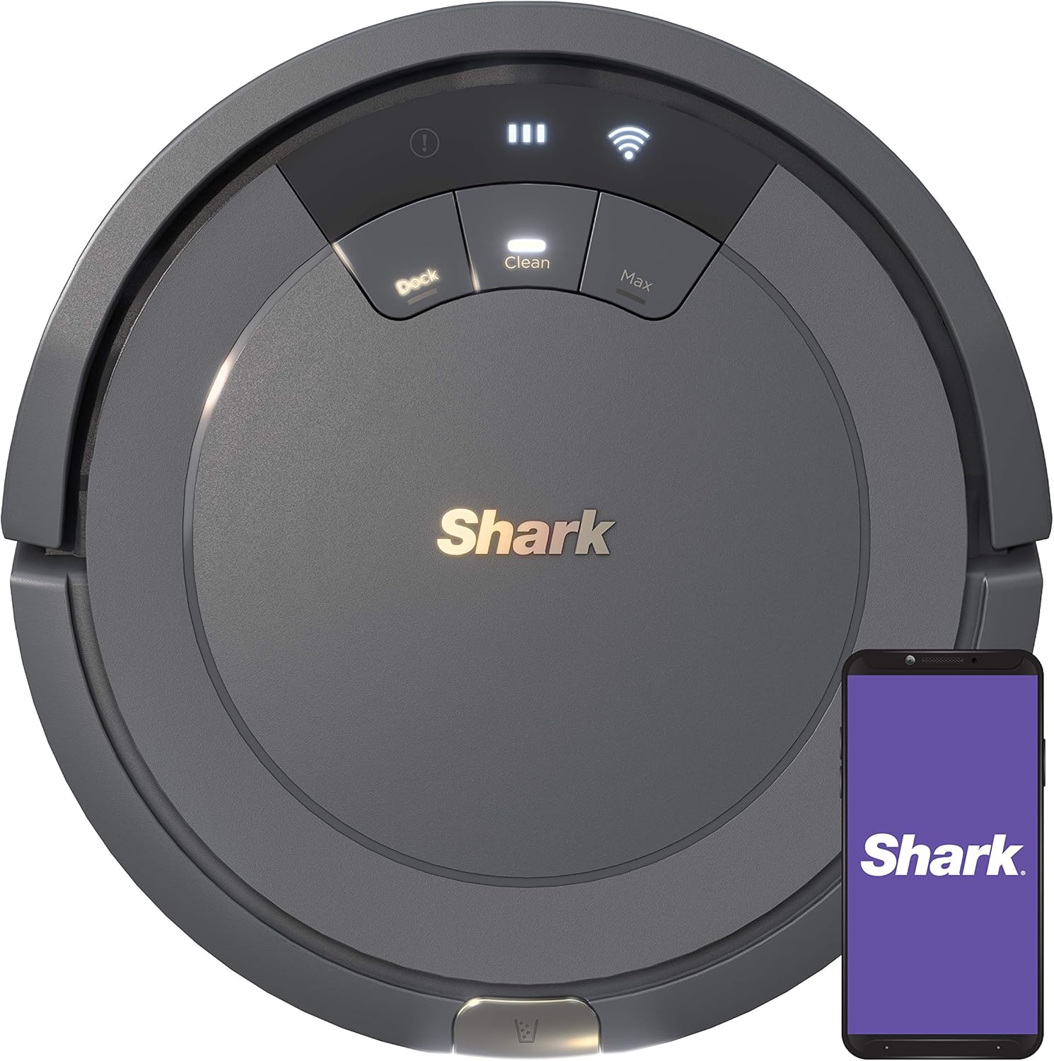 Shark AI Ultra Voice Control Robot Vacuum with Matrix Clean Navigation, Home Mapping, 60-Day Capacity, XL Self-Empty Base for Homes with Pets, Carpet & Hard Floors, Cool Grey