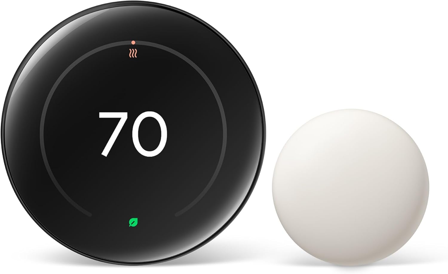 Google Nest Learning Thermostat (4th Gen, 2024) with Nest Temperature Sensor - Energy Saving Smart Thermostat with Adaptive Eco - Works with Alexa and Google Home App - Polished Gold