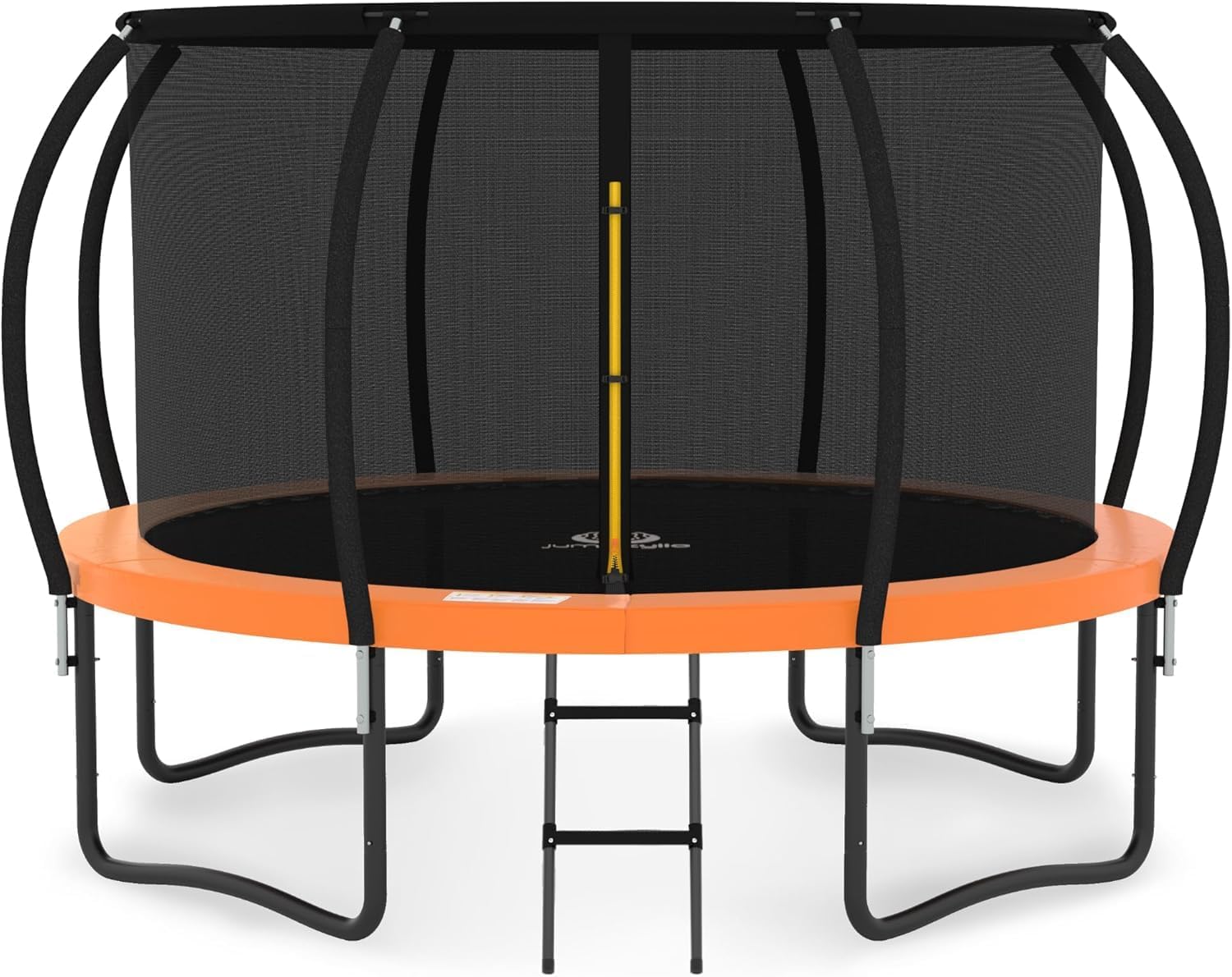 JUMPZYLLA Trampoline Outdoor 8FT 10FT 12FT 14FT 15FT 16FT with Enclosure and Ladder, ASTM Approved Recreational Trampoline for Kids and Adults, Anti-Rust Coated Frame