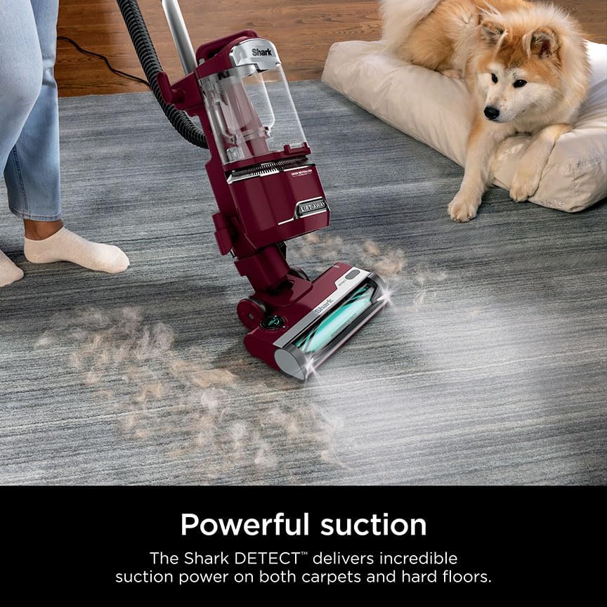 Shark NV752 Rotator Powered Lift-Away TruePet Upright Vacuum with HEPA Filter, Large Dust Cup Capacity, LED Headlights, Upholstery Tool, Perfect Pet Power Brush & Crevice Tool, Bordeaux