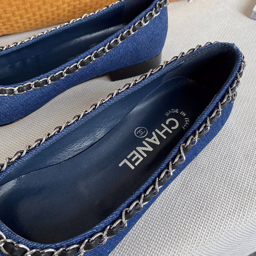 Chanel Denim Ballerinas G35389