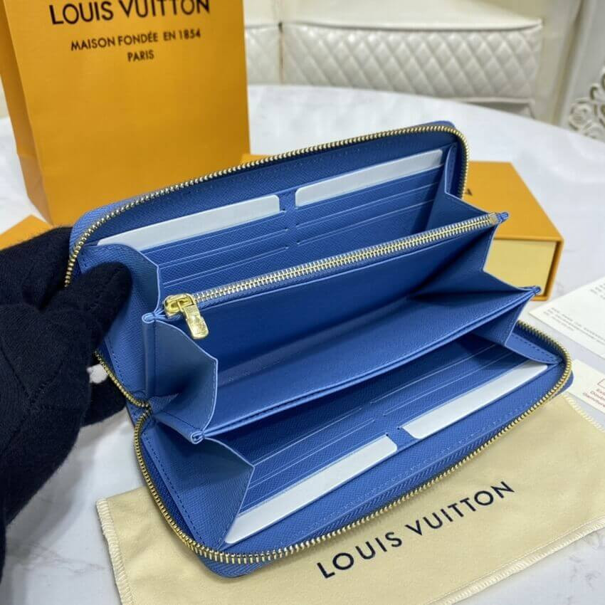 Louis Vuitton Monogram Zippy Wallet M63894 Blue