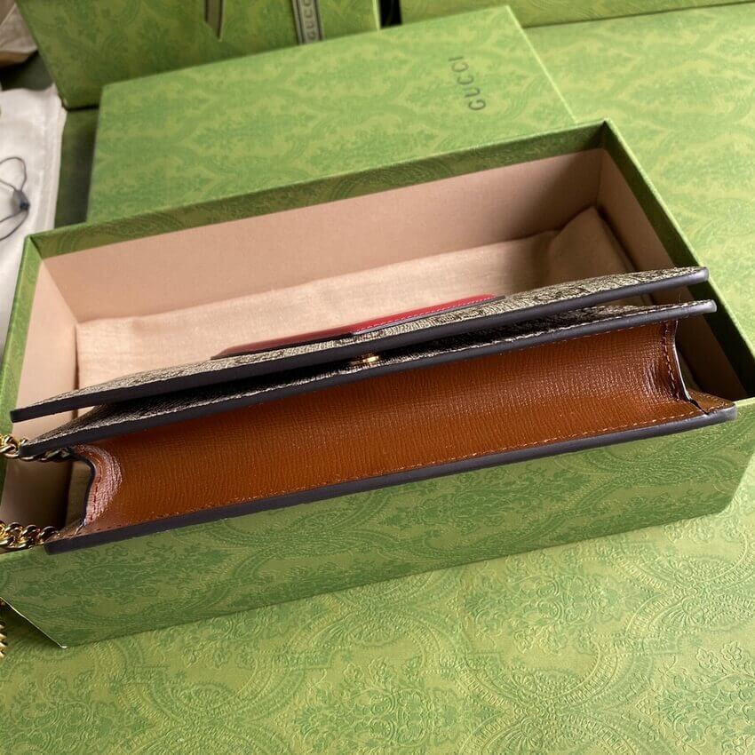 Gucci Valentines Day Chain Card Case Wallet 648948