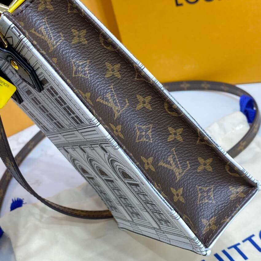 Louis Vuitton Printed Matte Calf Leather Petit Sac Plat M80991