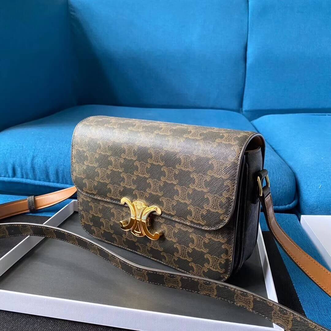 Celine Medium Triomphe Bag In Triomphe Canvas 187362