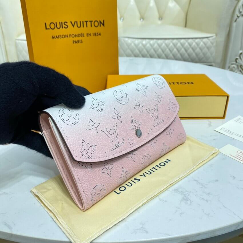 Louis Vuitton Iris Wallet in Pink Gradient Mahina Perforated Leather M60143