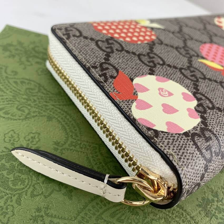Gucci Les Pommes Zip Around Wallet 663924
