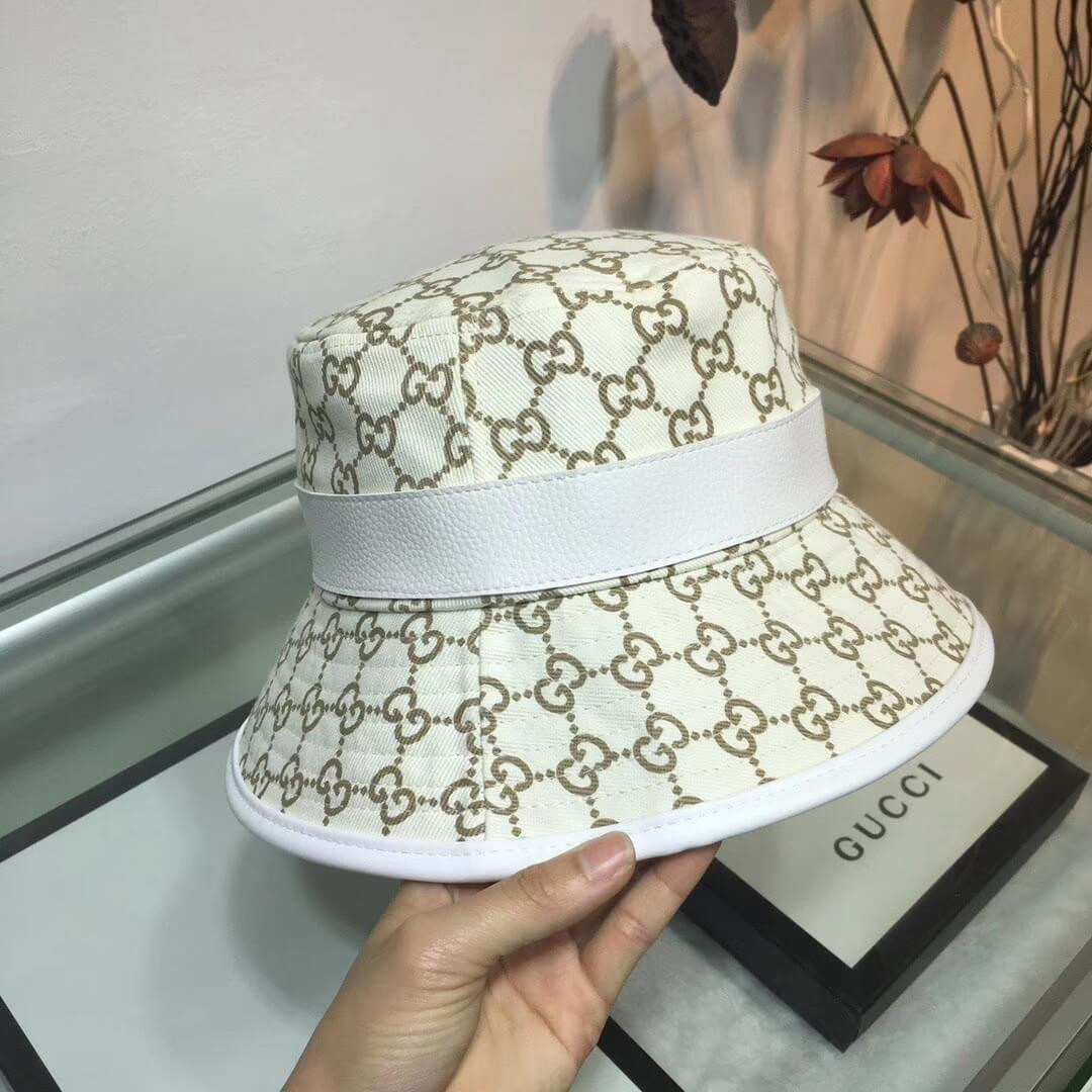 Gucci GG Canvas Bucket Hat With Double G 576587