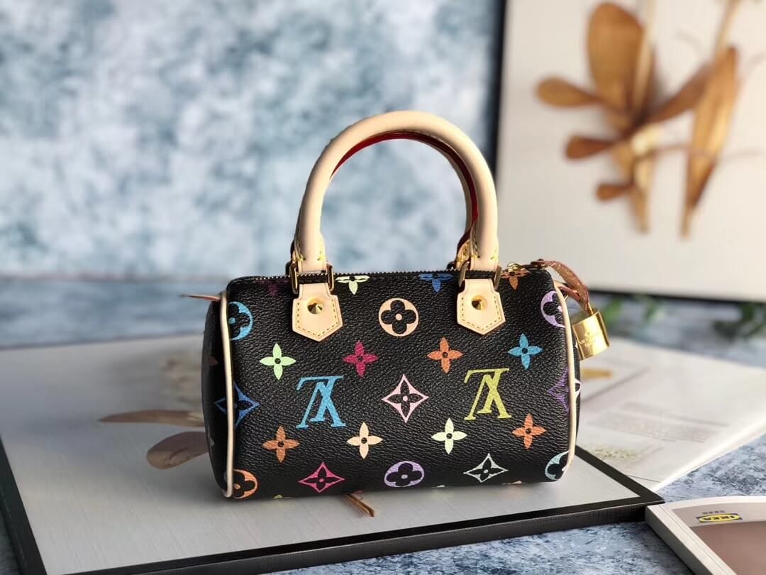 Louis Vuitton Monogram Multicolor Mano Speedy M92644 M92645