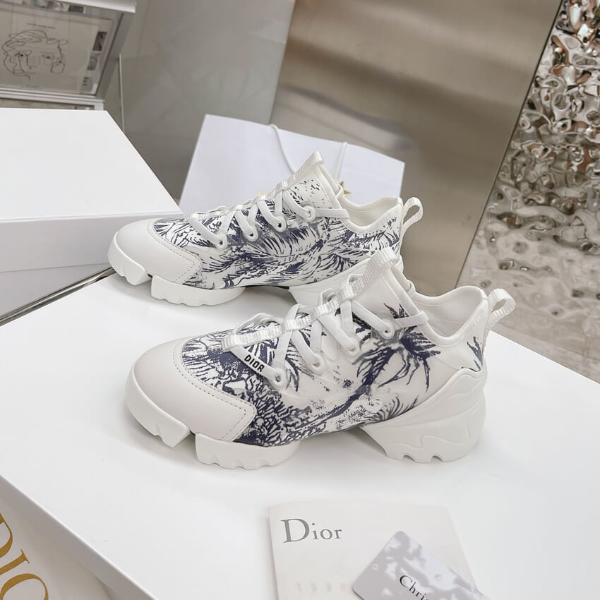Christian Dior D-Connect Sneaker Blue Palms Printed