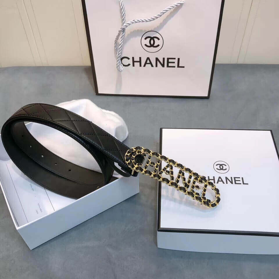 Chanel Quilted Lambskin 30mm Belt AA6600