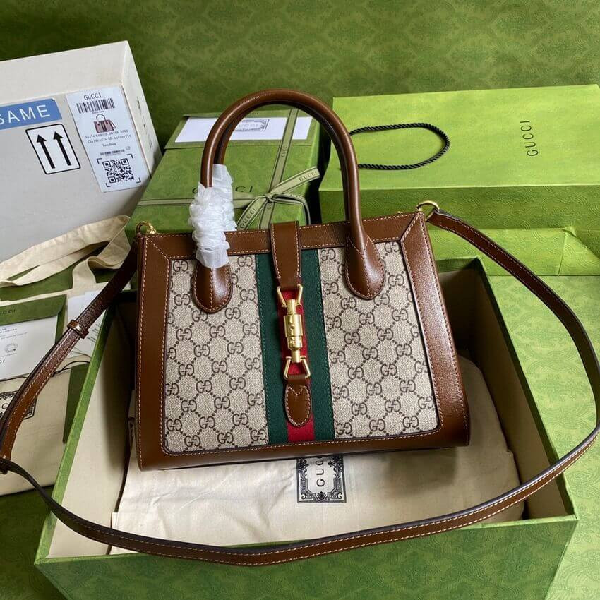 Gucci Jackie 1961 Medium Tote Bag 649016 GG Supreme