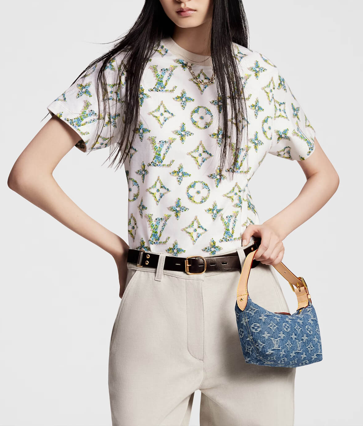 Louis Vuitton Monogram Denim Hills Pochette Bag M82949