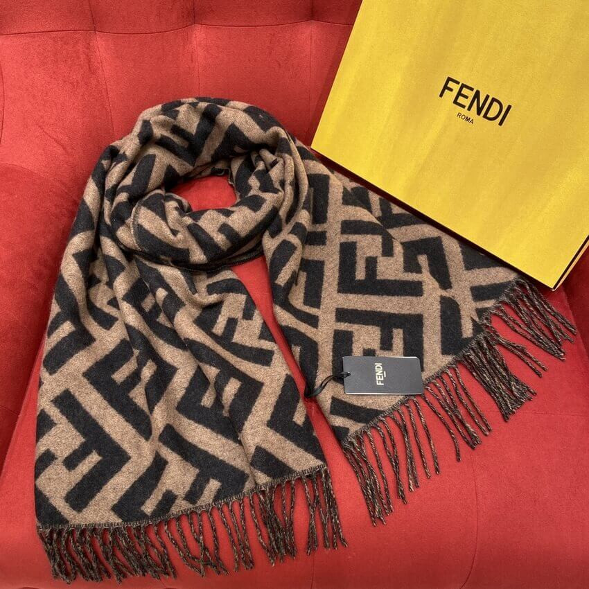 Fendi Cashmere FF Logo Scarf FXT260