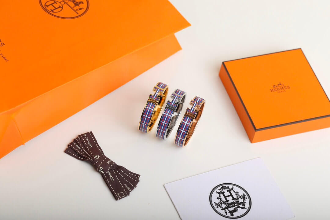 Hermes Clic H Tartan Bracelet H705