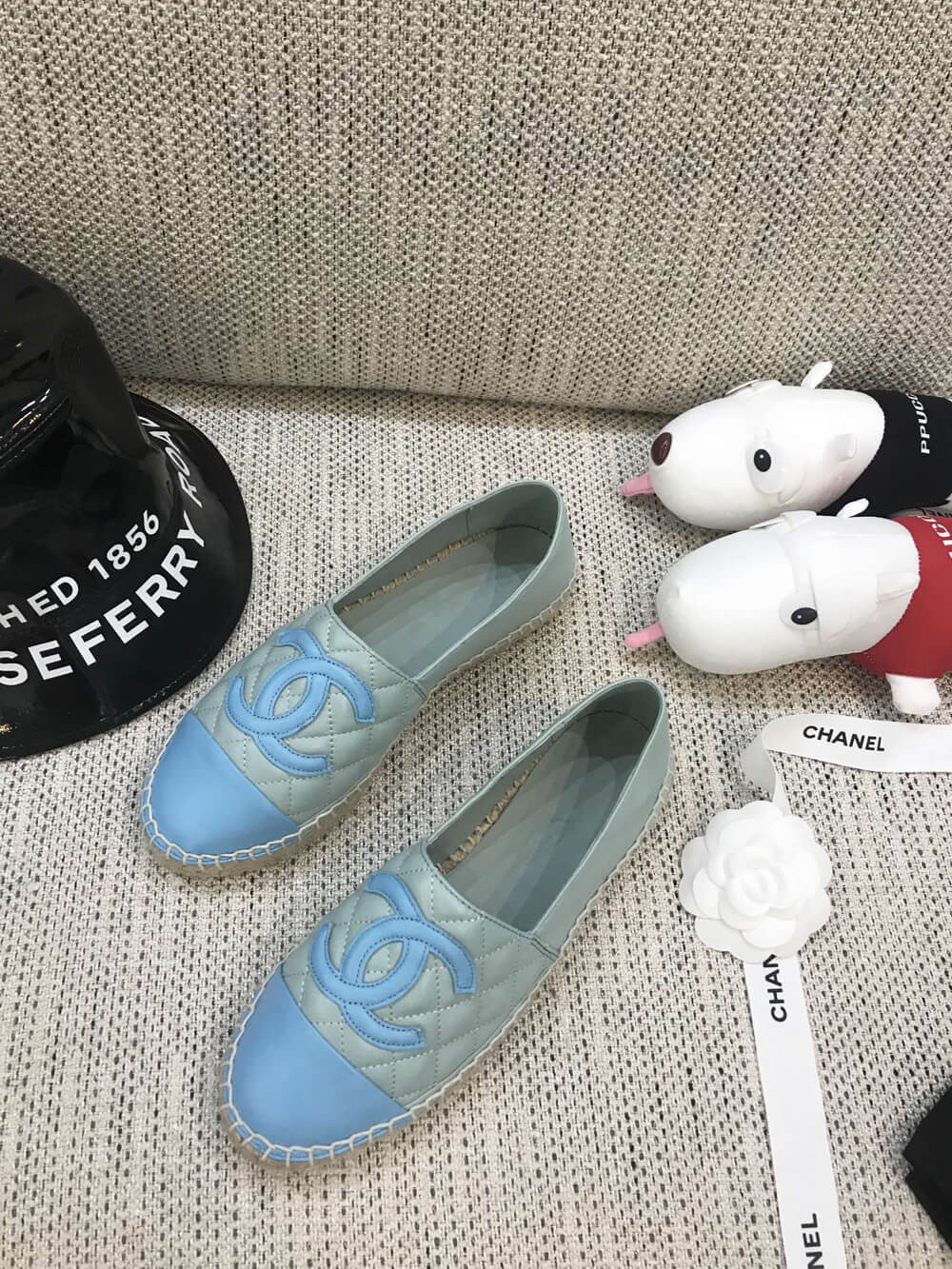 Chanel CC Quilted Espadrilles G29762 Blue