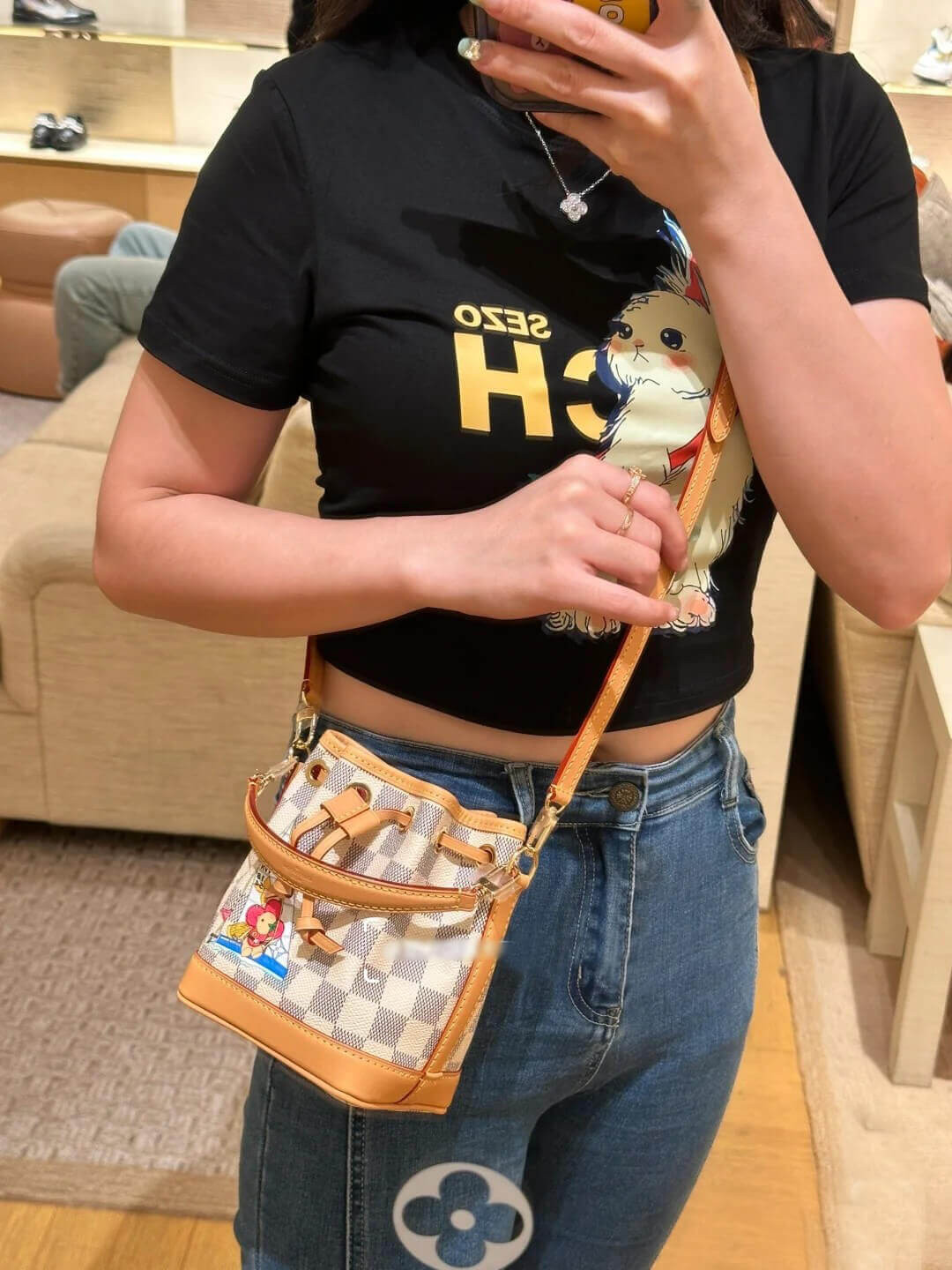 Louis Vuitton Nano Noe N40511 with Vivienne Print