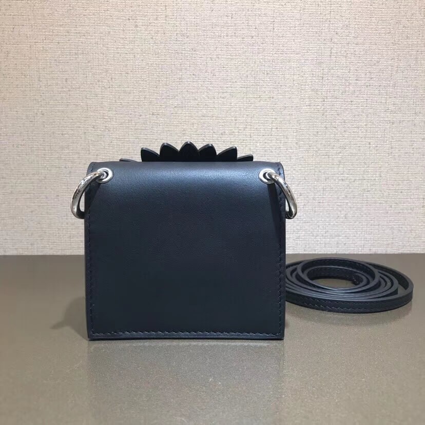 Fendi Micro Kan I Logo Gerbera Leather Shoulder Bag 8BS003