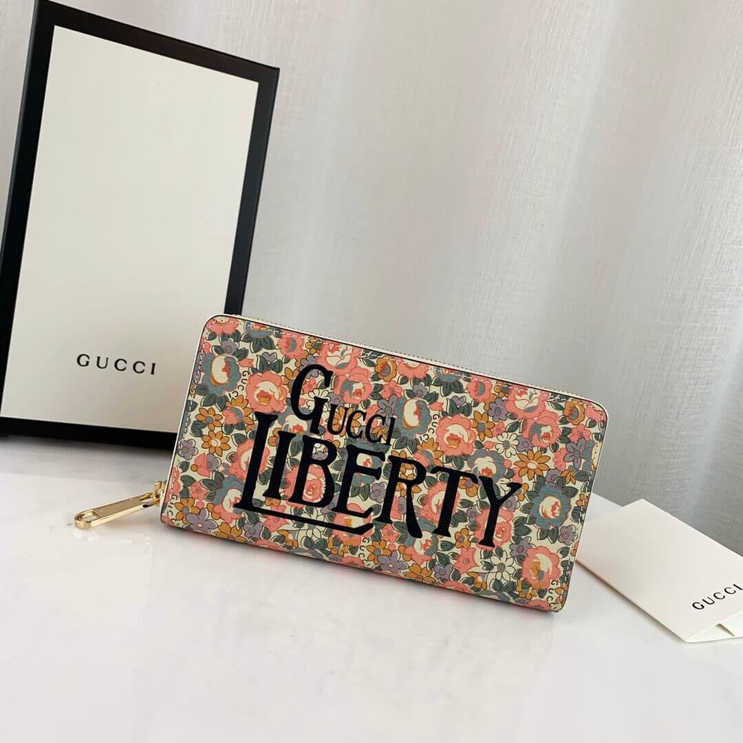 Gucci Horsebit 1955 Liberty London Zip Around Wallet 636249