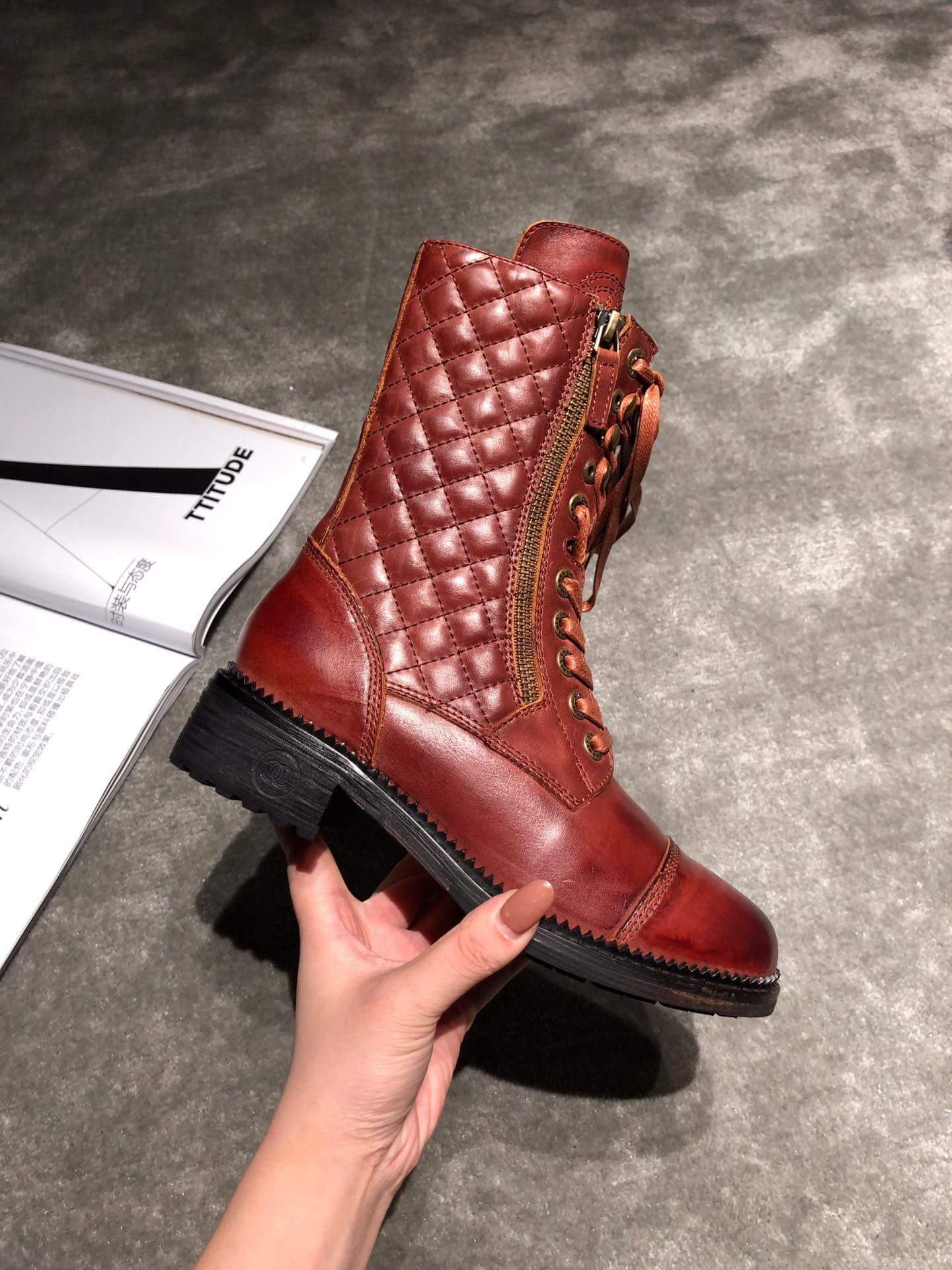 Chanel Frye Harness Boot C1120B