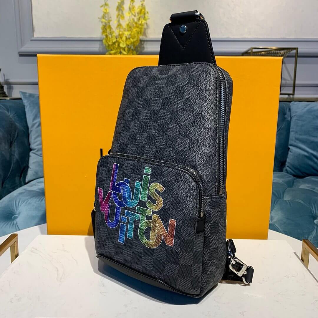 Louis Vuitton Damier Graphite Canvas With Print Avenue Sling Bag N41719