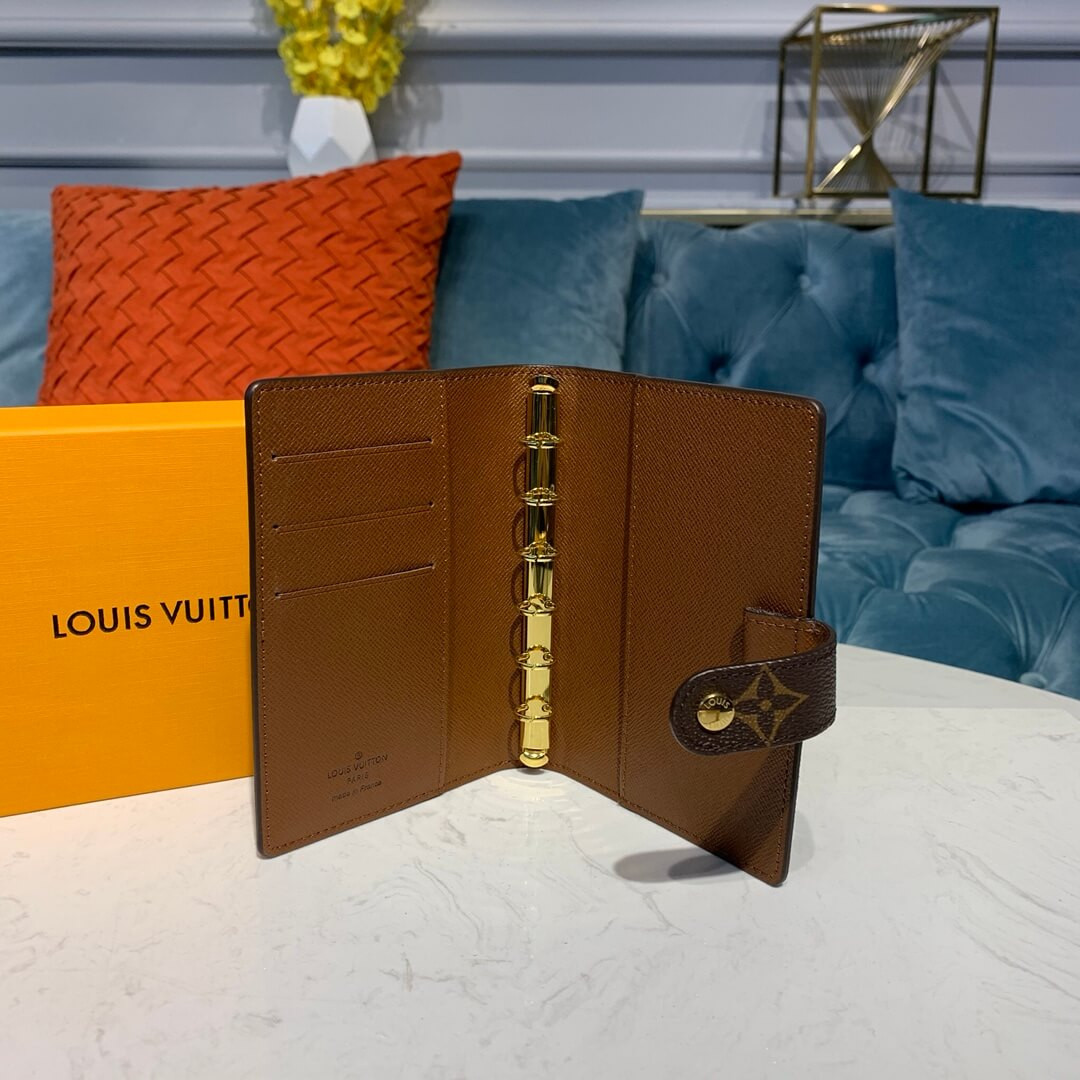 Louis Vuitton Monogram Panda Print Small Ring Agenda Cover R20005