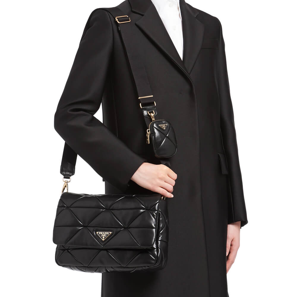 Prada System Lambskin Leather Patchwork Bag 1BD291