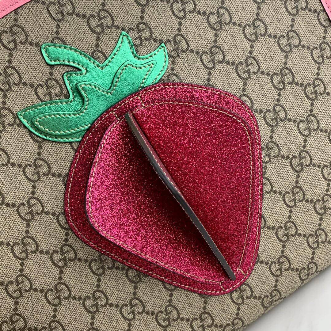 Gucci Childrens GG 3-D Strawberry Tote 630589