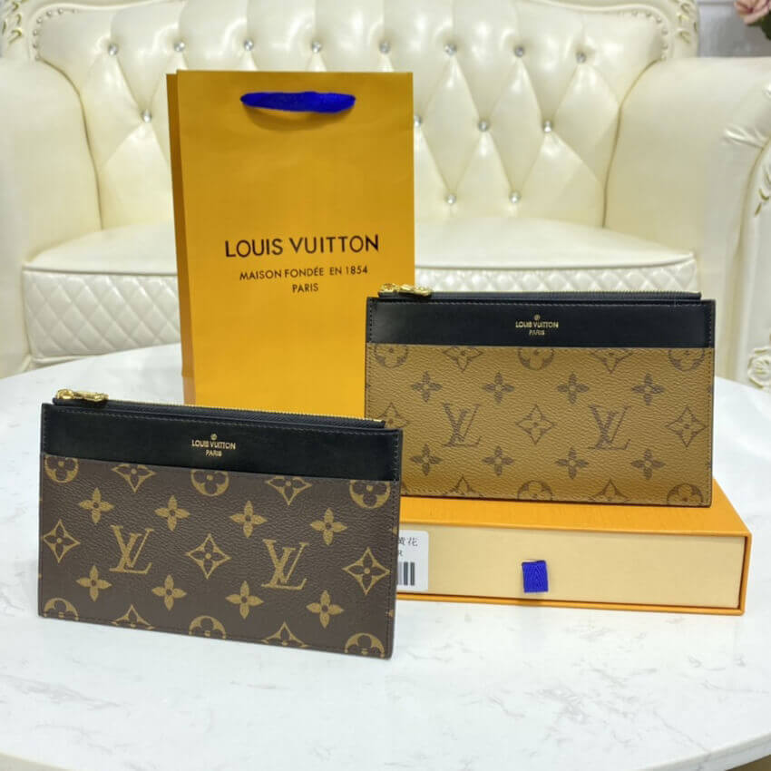 Louis Vuitton Monogram Reverse Slim Purse M80390