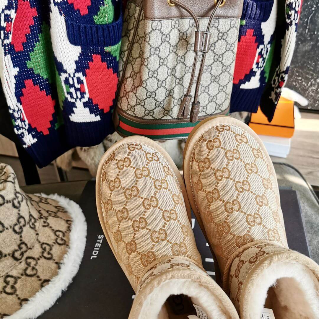 Gucci GG Wool Ankle Boot 599017