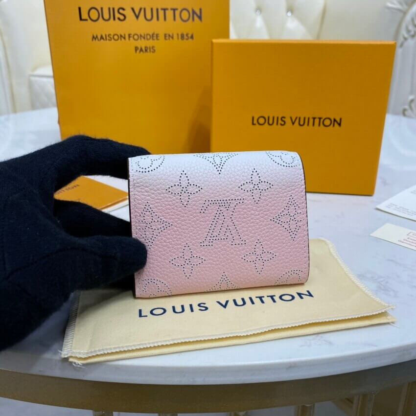 Louis Vuitton Iris XS Wallet in Pink Gradient Mahina Perforated Leather M63033