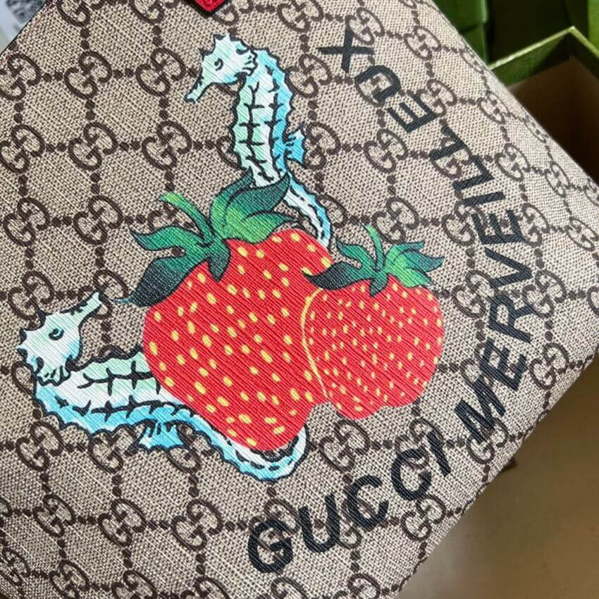 Gucci Childrens Strawberry Print Tote 410812