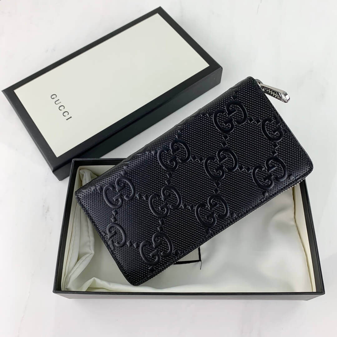 Gucci GG Embossed Zip Around Wallet 625558