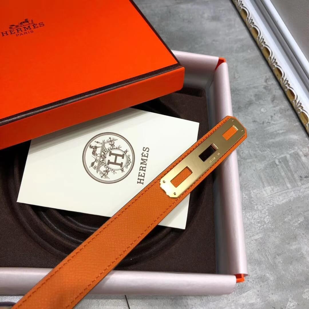 Hermes OKelly 24 Belt H07960 Orange