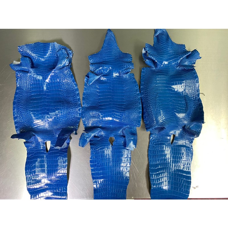 Hermes makes exclusive leather glossy American alligator: Greek Blue KL19