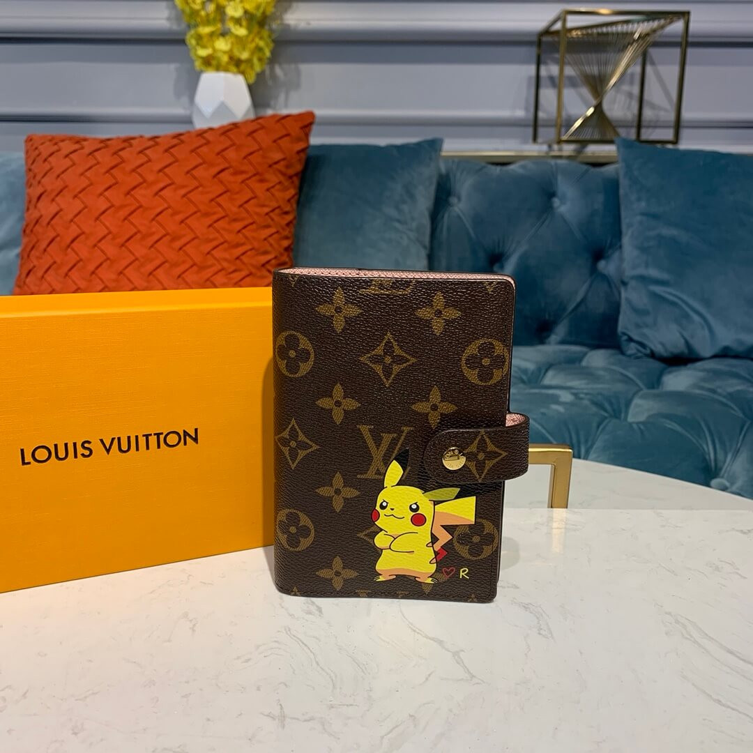 Louis Vuitton Monogram Pikachu Print Small Ring Agenda Cover R20005