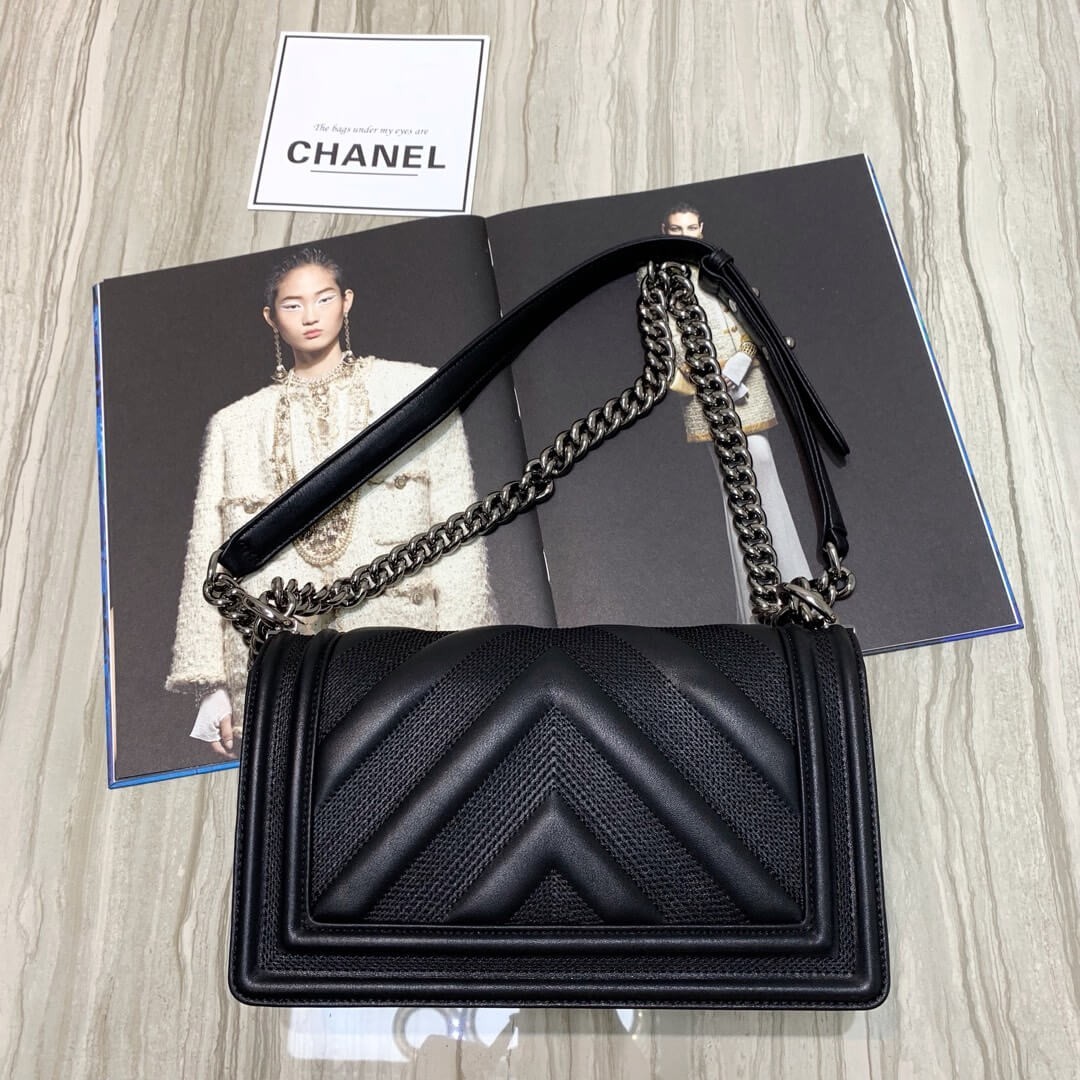 Chanel Calfskin Boy Chanel Handbag A67086