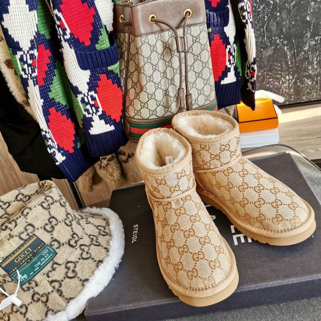 Gucci GG Wool Ankle Boot 599017