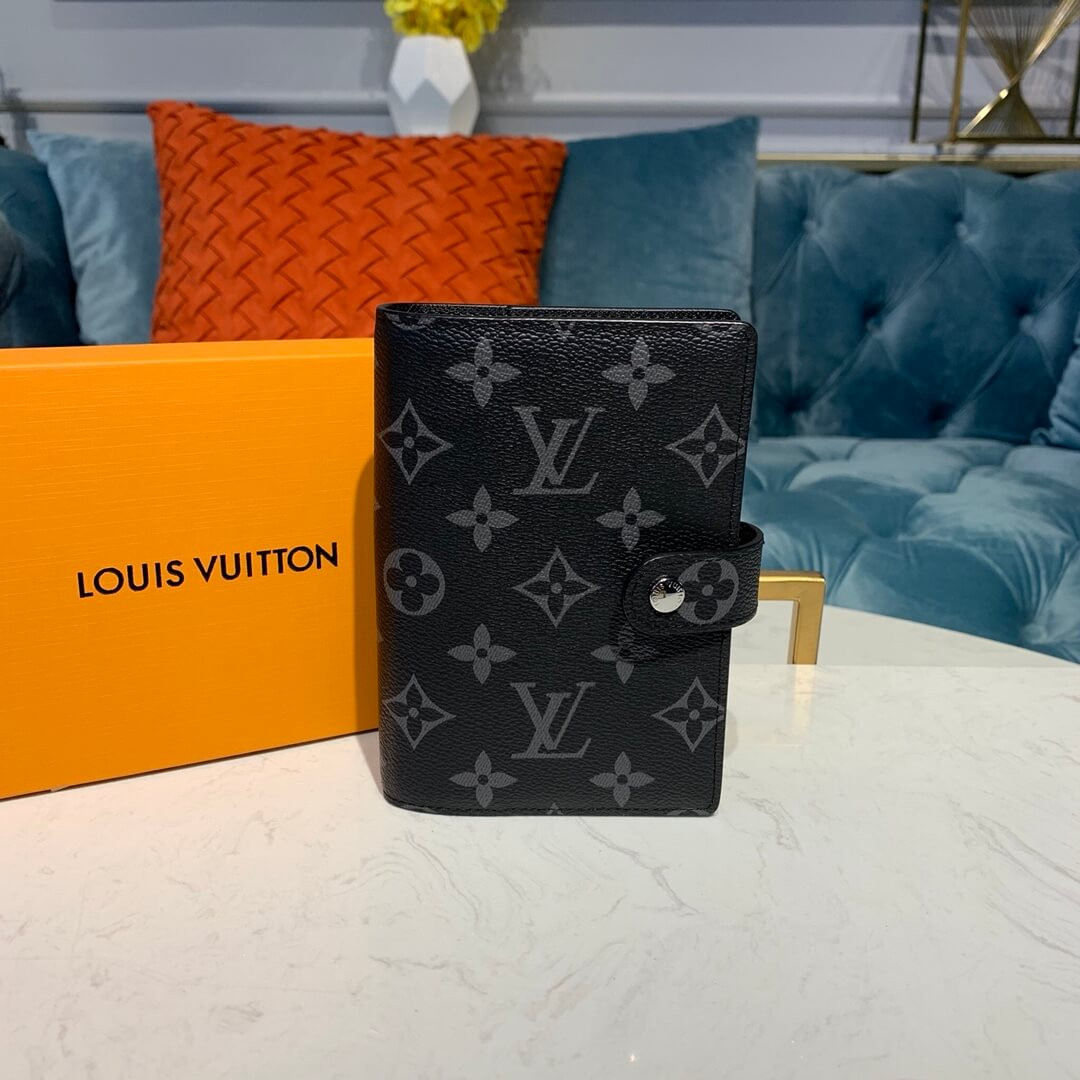 Louis Vuitton Monogram Eclipse Small Ring Agenda Cover R20005