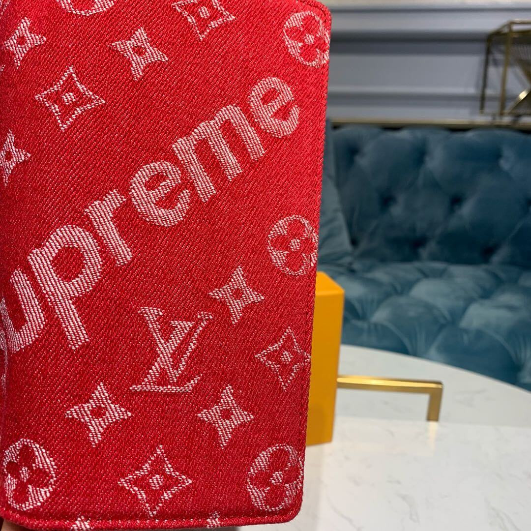 Louis Vuitton X Supreme Denim Brazza Wallet M66540