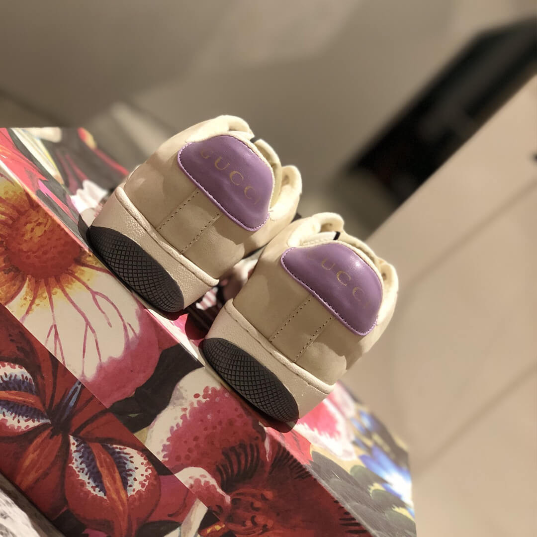 Gucci Screener Leather Sneaker 577684 Pink