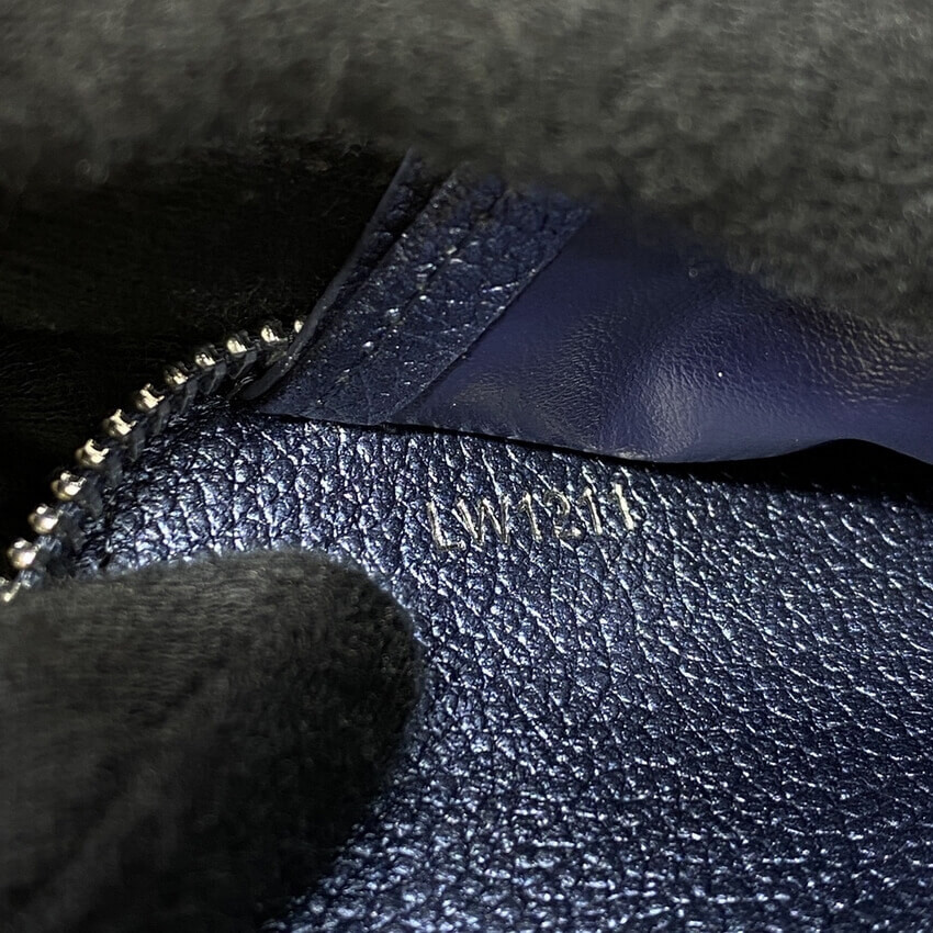 Louis Vuitton Monogram Empreinte Leather Zippy Wallet M80958 Navy Nacre