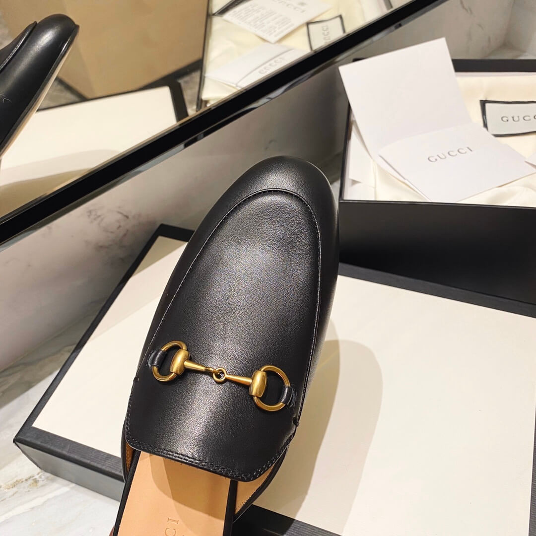 Gucci Princetown Leather Slipper 423513 Black