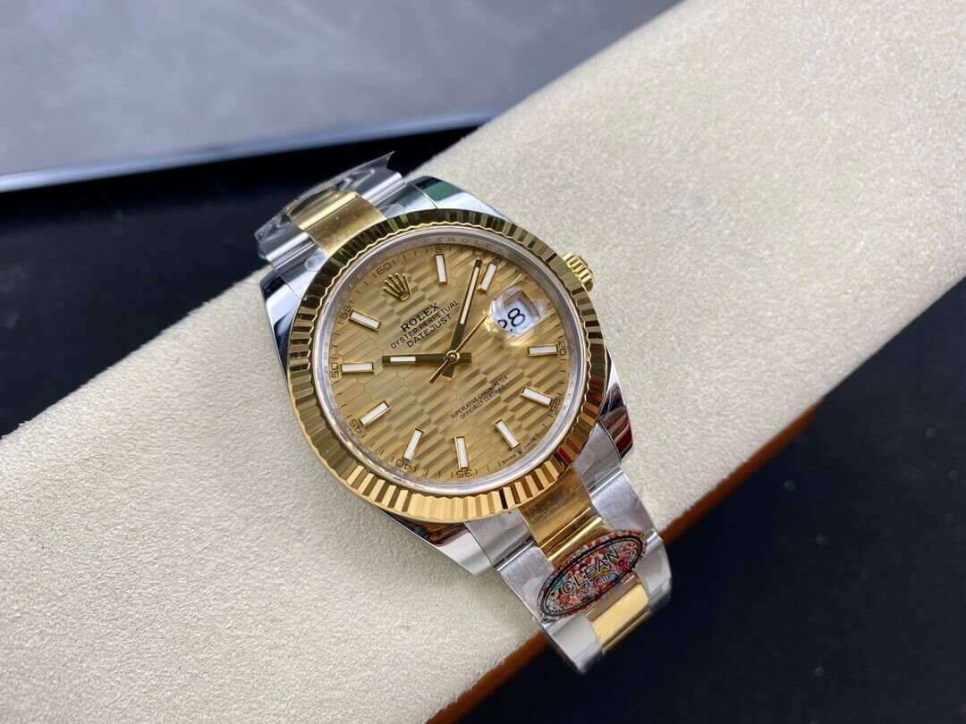 Rolex Datejust 41mm Oystersteel and Yellow Gold Automatic Fluted Bezel