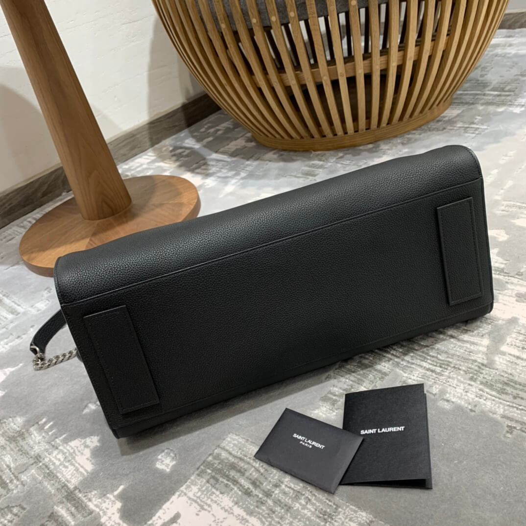 Saint Laurent Sac De Jour Souple 36 Duffle Bag In Grained Leather 491714